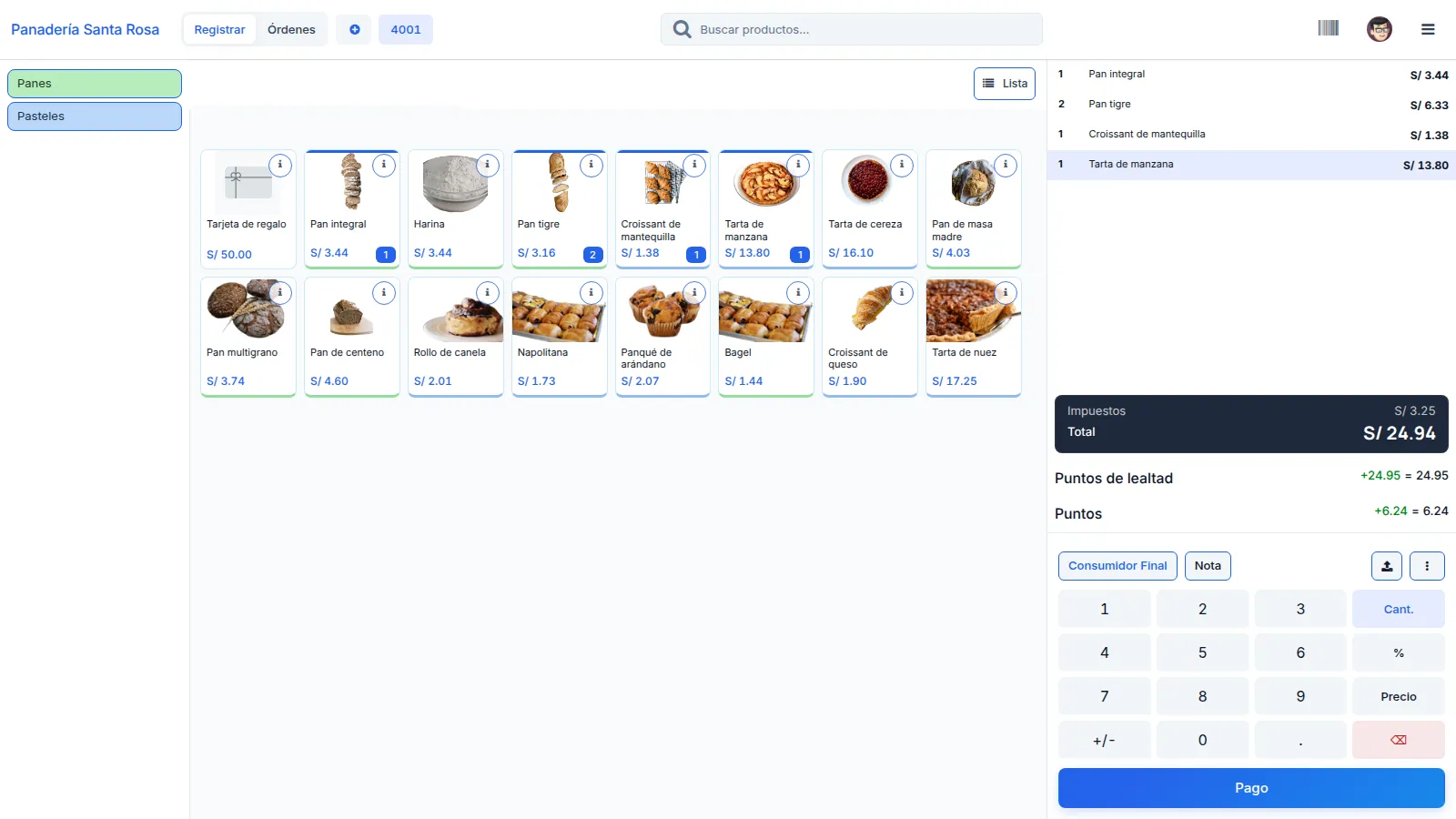 Pantalla de Odoo: Caja